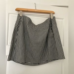 Checker print skirt